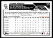 German Marquez 2023 Topps Series 1 Base Back of Card