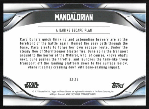 A Daring Escape Plan 2022 Topps Chrome Star Wars Mandalorian # S2-21 - Collectible Craze America