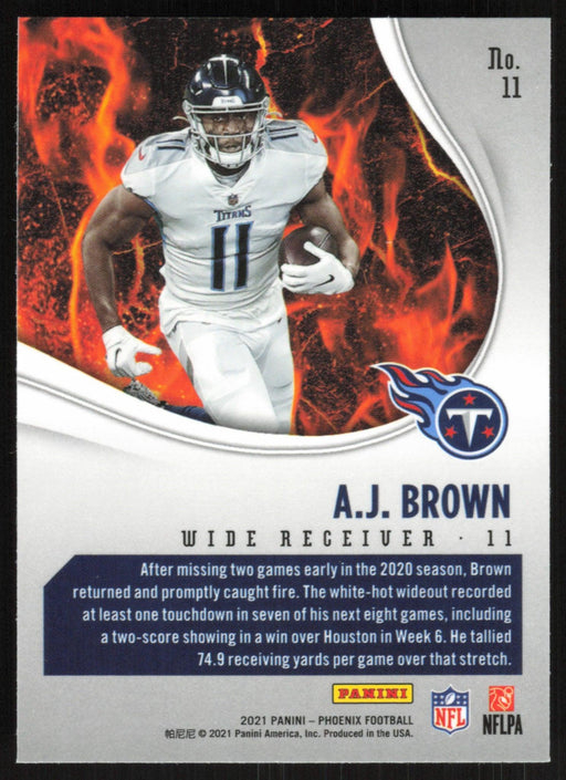 A.J. Brown 2021 Panini Phoenix Heat Wave # 11 Insert Tennessee Titans - Collectible Craze America