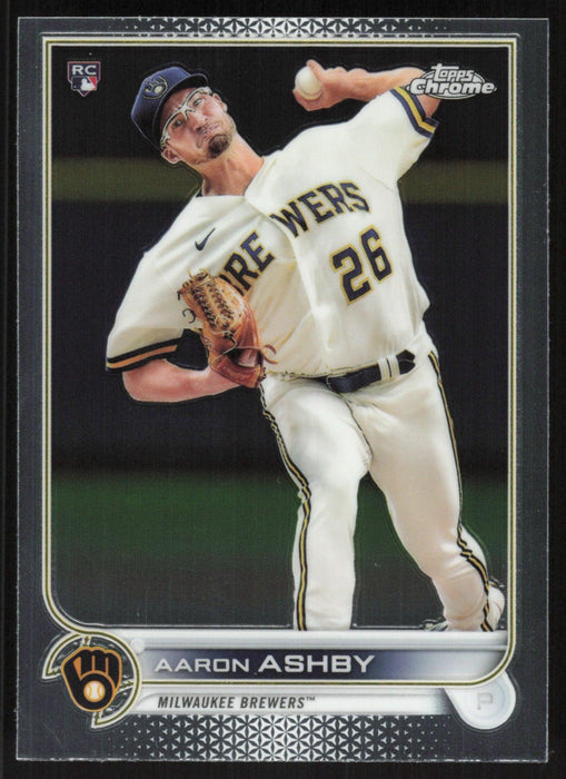 Aaron Ashby 2022 Topps Chrome Baseball # 80 RC Milwaukee Brewers Base - Collectible Craze America