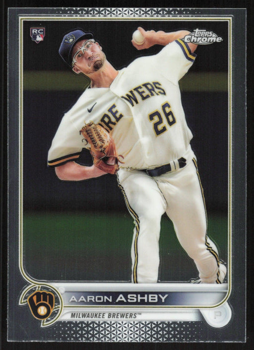 Aaron Ashby 2022 Topps Chrome Baseball # 80 RC Milwaukee Brewers Base - Collectible Craze America