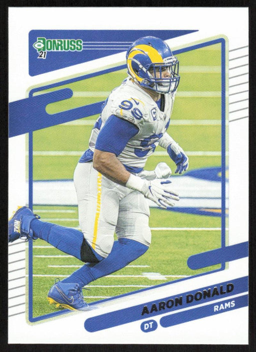 Aaron Donald 2021 Donruss Football # 140 Los Angeles Rams Base - Collectible Craze America