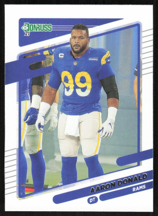 Aaron Donald 2021 Donruss Football # 140 Los Angeles Rams Image Variation Base - Collectible Craze America