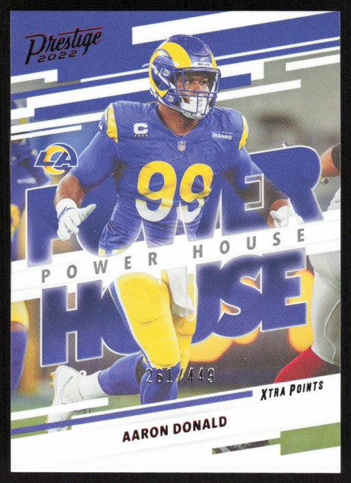 Aaron Donald 2022 Panini Prestige Power House Xtra Points # PH-19 Red 261/449 Los Angeles Rams - Collectible Craze America