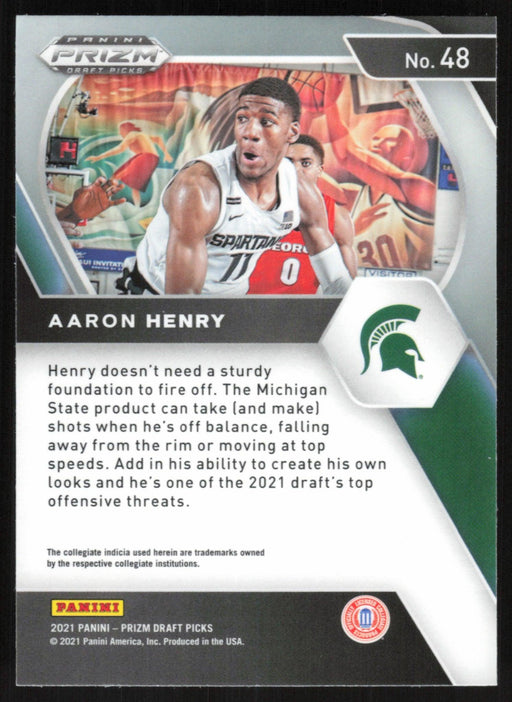 Aaron Henry 2021 Panini Prizm Draft Picks # 48 RC Michigan State Spartans - Collectible Craze America