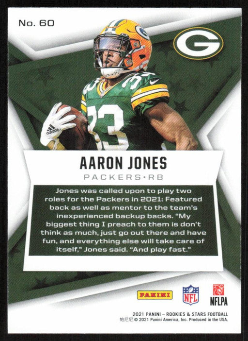 Aaron Jones 2021 Panini Rookies & Stars # 60 Green Bay Packers Base - Collectible Craze America