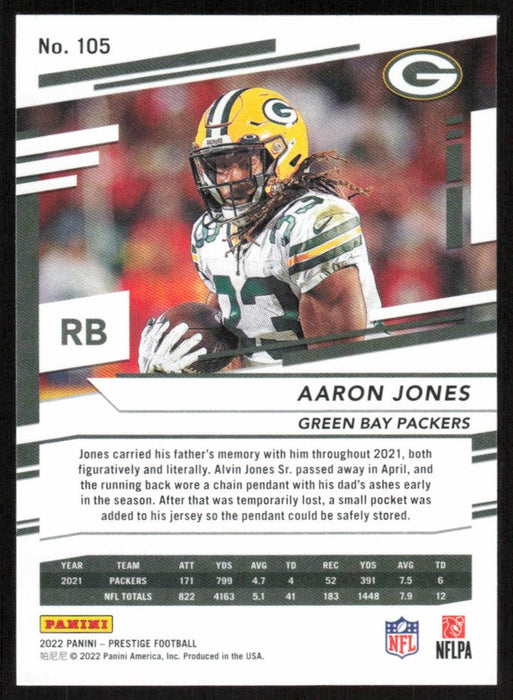 Aaron Jones 2022 Panini Prestige # 105 Green Bay Packers - Collectible Craze America