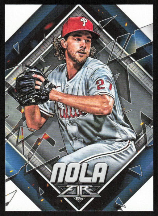 Aaron Nola 2022 Topps Fire Baseball # 151 Philadelphia Phillies Base - Collectible Craze America