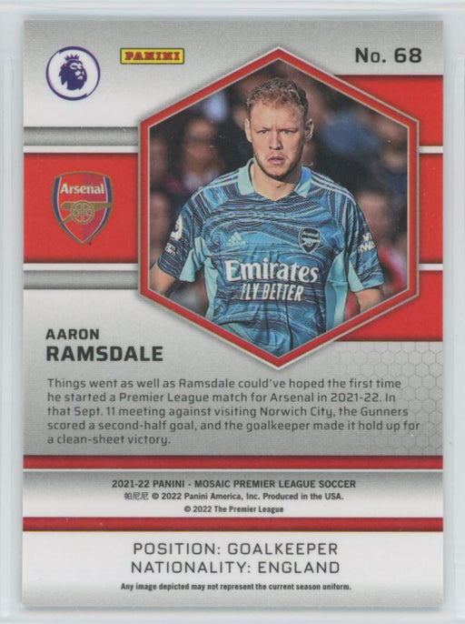 Aaron Ramsdale 2021 Panini Mosaic Premier League # 68 Arsenal - Collectible Craze America