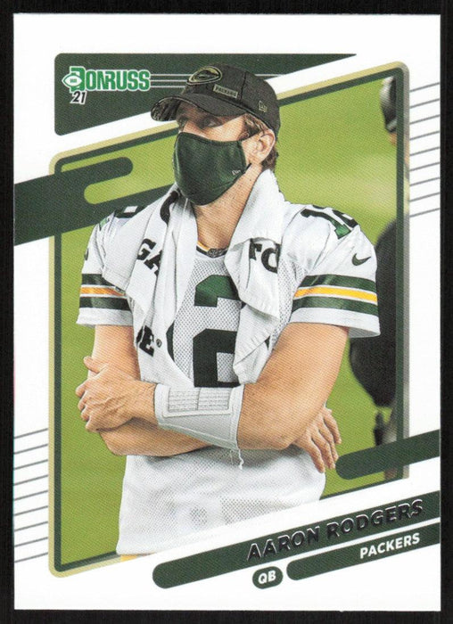 Aaron Rodgers 2021 Donruss Football # 155 Green Bay Packers Image Variation Base - Collectible Craze America