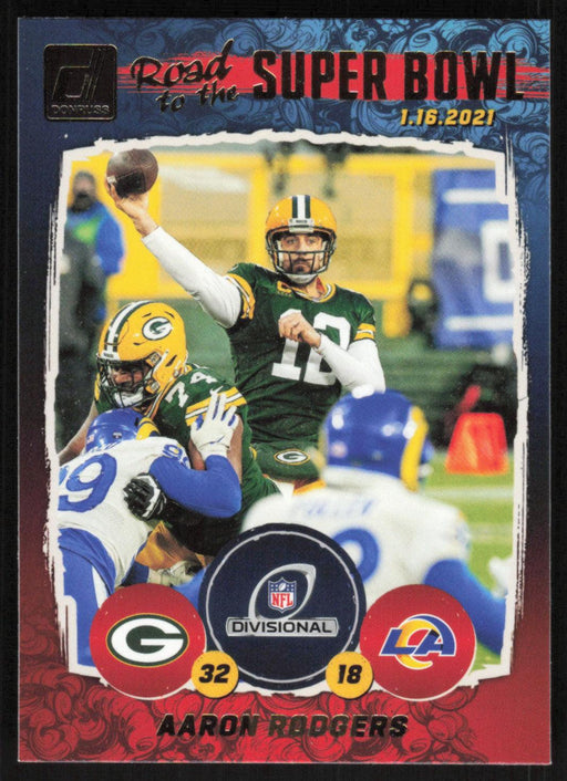 Aaron Rodgers 2021 Donruss Road to the Super Bowl # DR1 Green Bay Packers - Collectible Craze America