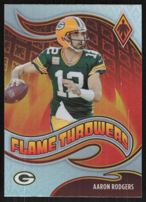 Aaron Rodgers 2021 Panini Phoenix Flame Throwers # FT-22 Insert Green Bay Packers - Collectible Craze America