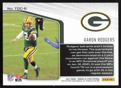 Aaron Rodgers 2021 Panini Rookie & Stars # TDC-6 Touchdown Club Green Bay Packers - Collectible Craze America