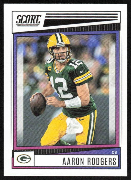 Aaron Rodgers 2022 Panini Score Football # 96 Base Green Bay Packers - Collectible Craze America