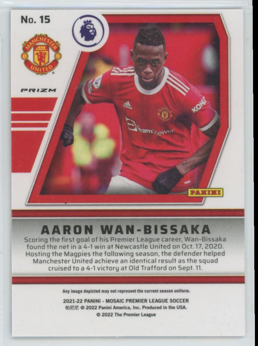 Aaron Wan-Bissaka 2021 Panini Mosaic Premier League # 15 Orange Will To Win Manchester United - Collectible Craze America