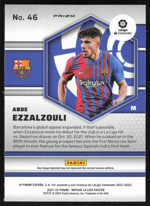 Abde Ezzalzouli 2021 Panini Mosaic La Liga # 46 RC Silver Prizm FC Barcelona - Collectible Craze America