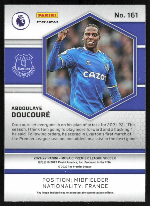 Abdoulaye Doucoure 2021 Panini Mosaic Premier League # 161 Silver Prizm Everton - Collectible Craze America