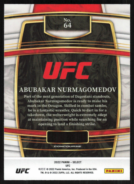 Abubakar Nurmagomedov 2022 Panini Select UFC # 64 RC Concourse - Collectible Craze America