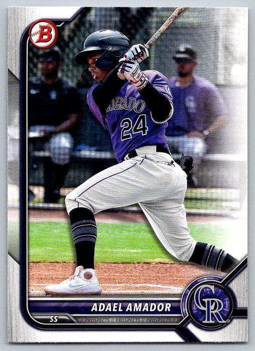 Adael Amador 2022 Bowman Prospects # BP-109 Colorado Rockies - Collectible Craze America