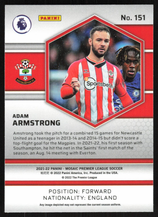 Adam Armstrong 2021 Panini Mosaic Premier League # 151 RC Southampton Base - Collectible Craze America