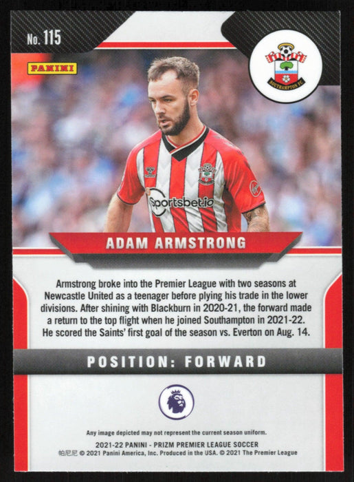 Adam Armstrong 2021 Panini Prizm Premier League # 115 RC Southampton - Collectible Craze America