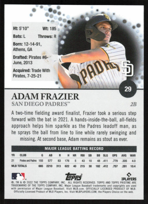 Adam Frazier 2022 Topps Pristine Baseball # 29 San Diego Padres - Collectible Craze America