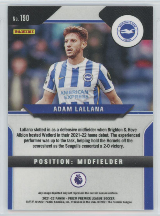 Adam Lallana 2021 Panini Prizm Premier League Soccer # 190 - Collectible Craze America