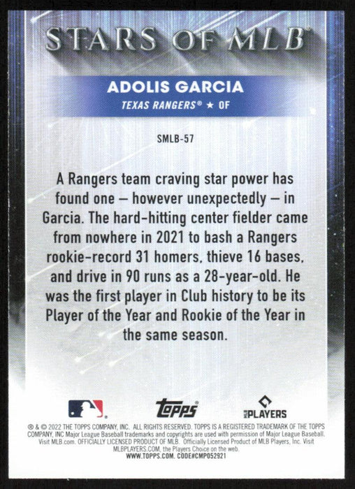 Adolis Garcia 2022 Topps Series 2 # SMLB-57 Stars of MLB Texas Rangers - Collectible Craze America