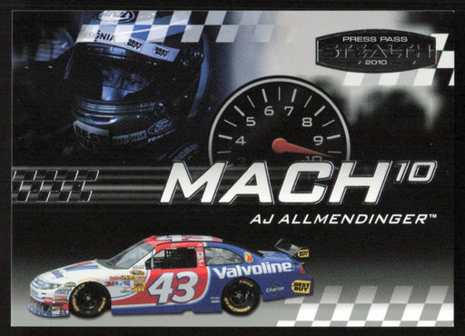 AJ Allmendinger 2010 Press Pass Stealth # MT6 Mach 10 - Collectible Craze America