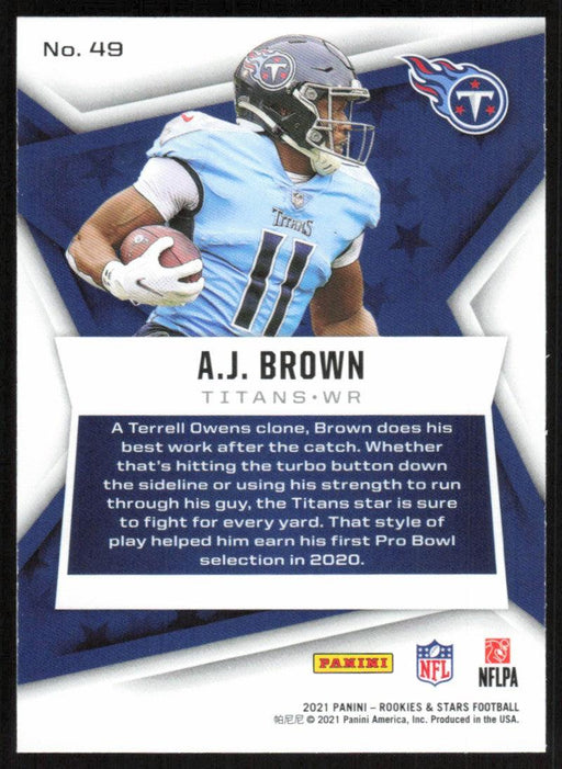 AJ Brown 2021 Panini Rookies & Stars # 49 Tennessee Titans Base - Collectible Craze America