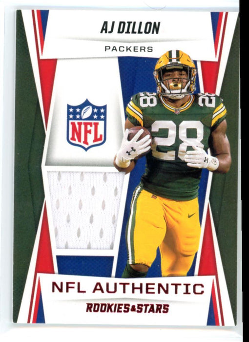 AJ Dillon 2021 Panini Rookies & Stars NFL Authentic Relics # NA-AJD Patch Green Bay Packers - Collectible Craze America