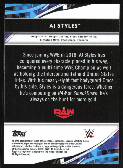 AJ Styles 2021 Topps Finest WWE # 1 - Collectible Craze America