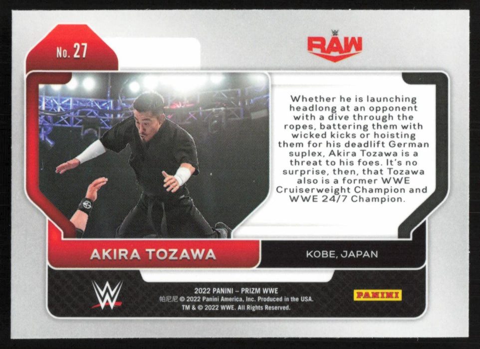 Akira Tozawa 2022 Panini Prizm WWE # 27 Base Raw - Collectible Craze America