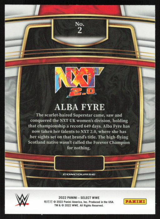 Alba Fyre 2022 Panini Select WWE # 2 NXT 2.0 Concourse Base - Collectible Craze America