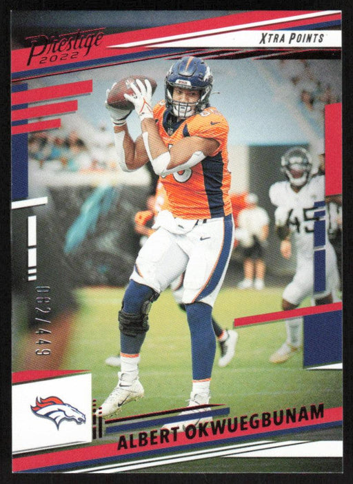 Albert Okwuegbunam 2022 Panini Prestige Xtra Points # 91 Red 82/449 Denver Broncos - Collectible Craze America