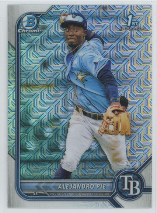 Alejandro Pie 2022 Bowman Chrome Prospects # BCP-99 Mojo Refrctor Tampa Bay Rays - Collectible Craze America