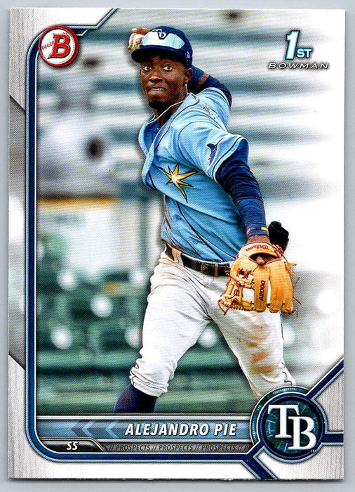 Alejandro Pie 2022 Bowman Prospects # BP-99 1st Bowman Tampa Bay Rays - Collectible Craze America