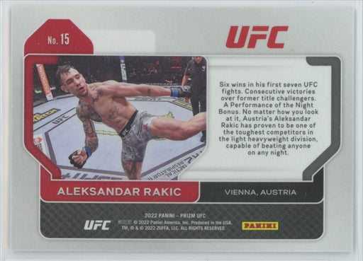 Aleksandar Rakic 2022 Panini Prizm UFC # 15 - Collectible Craze America