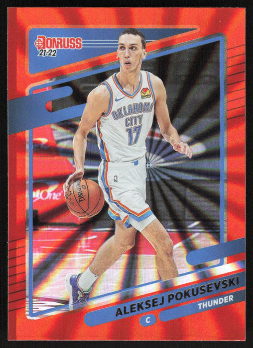 Aleksej Pokusevski 2021 Donruss # 42 Orange Holo Laser Oklahoma City Thunder - Collectible Craze America