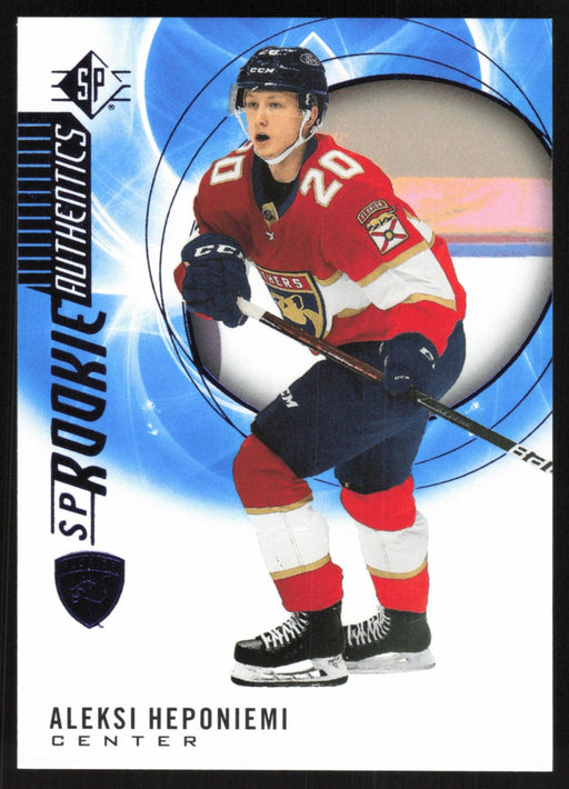 Aleksi Heponiemi 2020 SP Hockey Rookie Autentics # 121 RC Blue Florida Panthers - Collectible Craze America