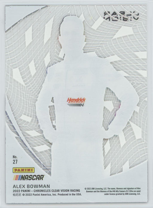 Alex Bowman 2022 Panini Chronicles Racing Clear Vision # 27 - Collectible Craze America