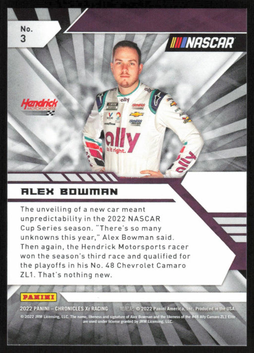 Alex Bowman 2022 Panini Chronicles Racing Xr # 3 - Collectible Craze America