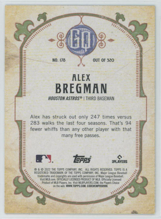 Alex Bregman 2022 Topps Gypsy Queen # 178 Green Border Houston Astros - Collectible Craze America