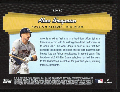 Alex Bregman 2022 Topps Update Black Gold # BG-10 Houston Astros - Collectible Craze America