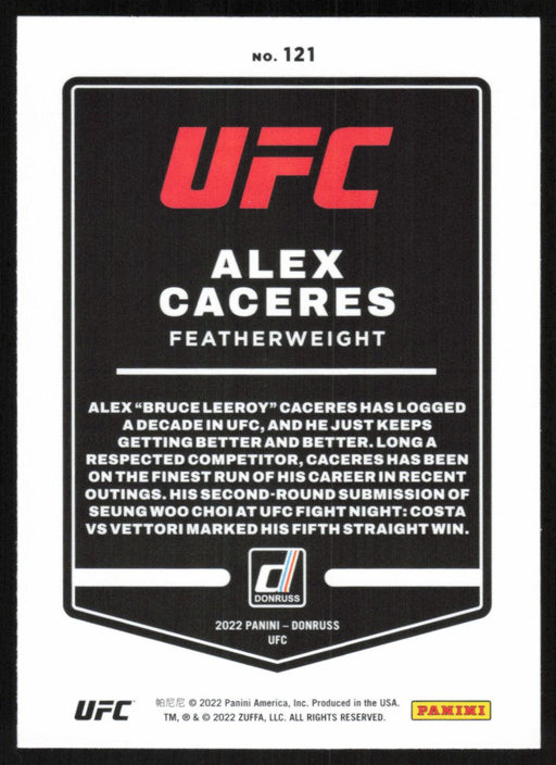 Alex Caceres 2022 Panini Donruss UFC Base # 121 Featherweight - Collectible Craze America