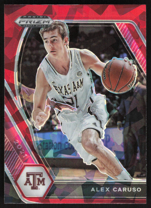Alex Caruso 2021 Panini Prizm Draft Picks # 76 Red Ice Prizm Texas A&M Aggies - Collectible Craze America