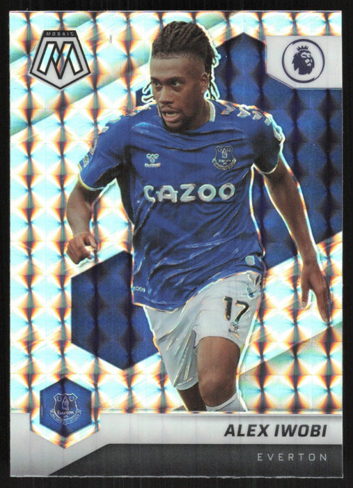 Alex Iwobi 2021 Panini Mosaic Premier League # 162 Silver Prizm Everton - Collectible Craze America