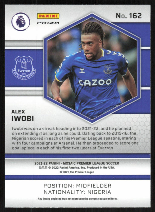 Alex Iwobi 2021 Panini Mosaic Premier League # 162 Silver Prizm Everton - Collectible Craze America