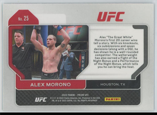 Alex Morono 2022 Panini Prizm UFC # 25 RC - Collectible Craze America