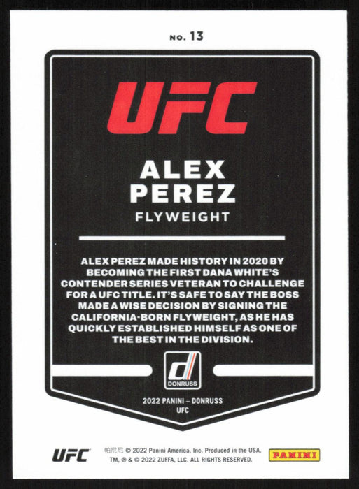 Alex Perez 2022 Panini Donruss UFC Base # 13 Flyweight - Collectible Craze America